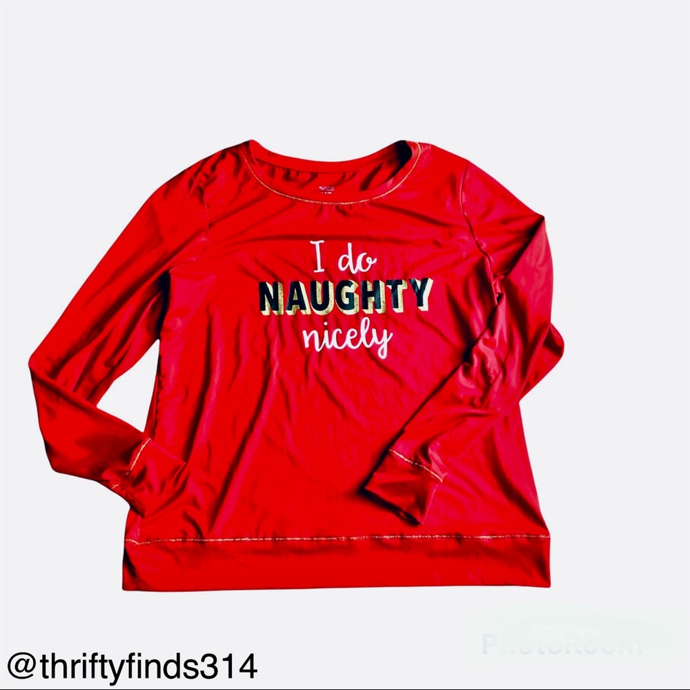 SECRET TREASURES | Holiday Pajama Top | Sz. M